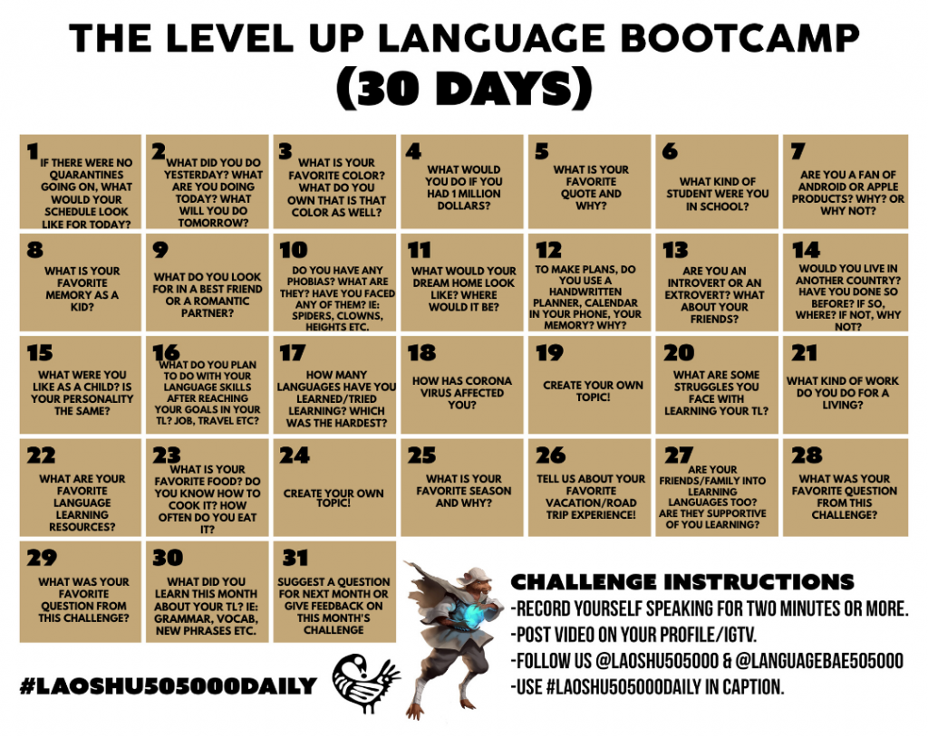 The Level Up Language Bootcamp